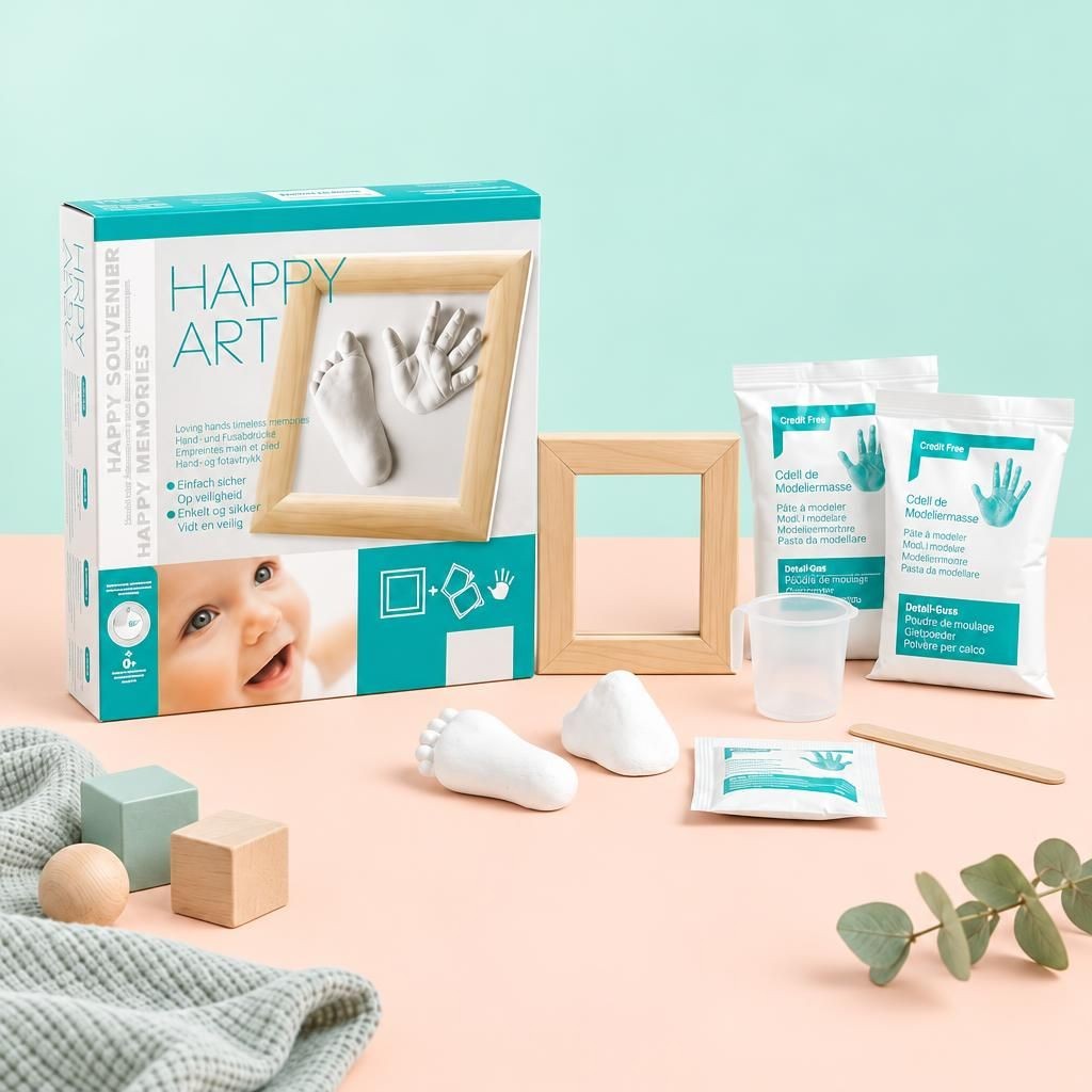 Hauptbild – 3D Handabdruck Set Happy Art – Erinnerungsabdruck