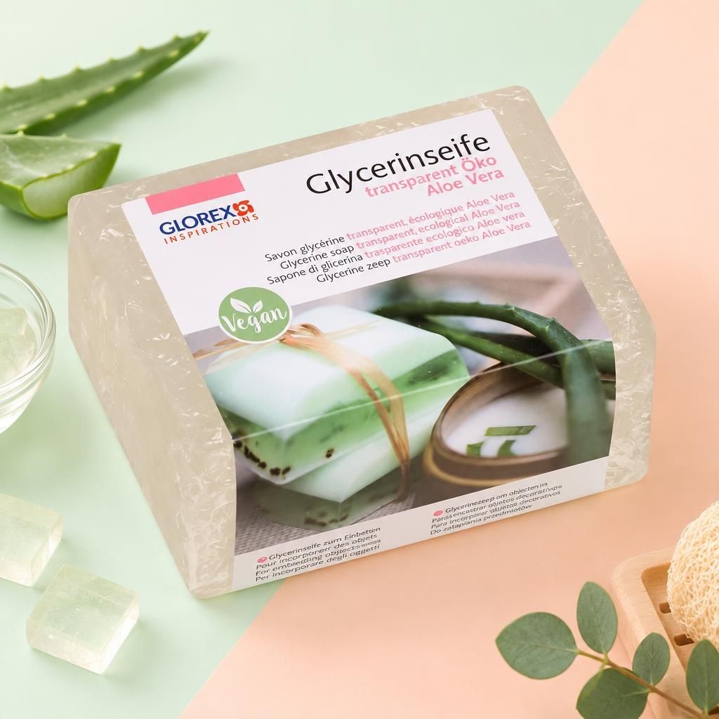 Generiert: [666f7f47-abb4-4a61-8c0a-06255dc45ffa:1] Hauptbild – Glycerin-Seife Öko 500g mit Aloe Vera transparent