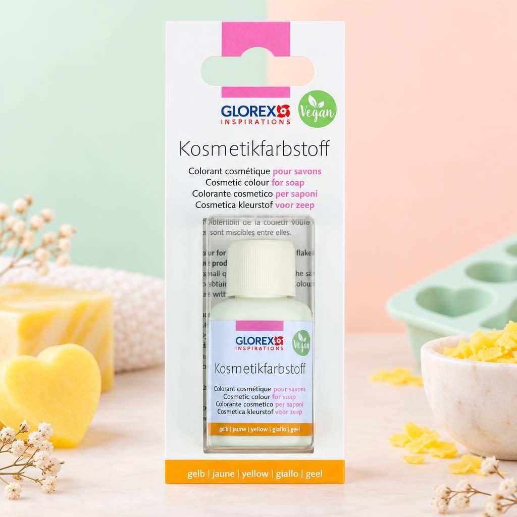 Generiert: [e7b16891-5ab1-45a5-8496-52d52c4639c9:1] Hauptbild – Seifen-Kosmetik-Farbstoff 20ml gelb