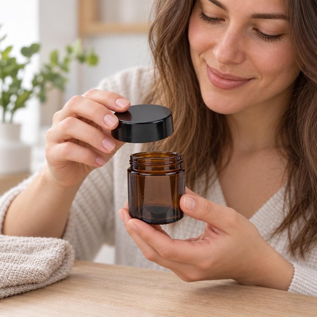 Mit Menschen – Glastiegel braun 30ml