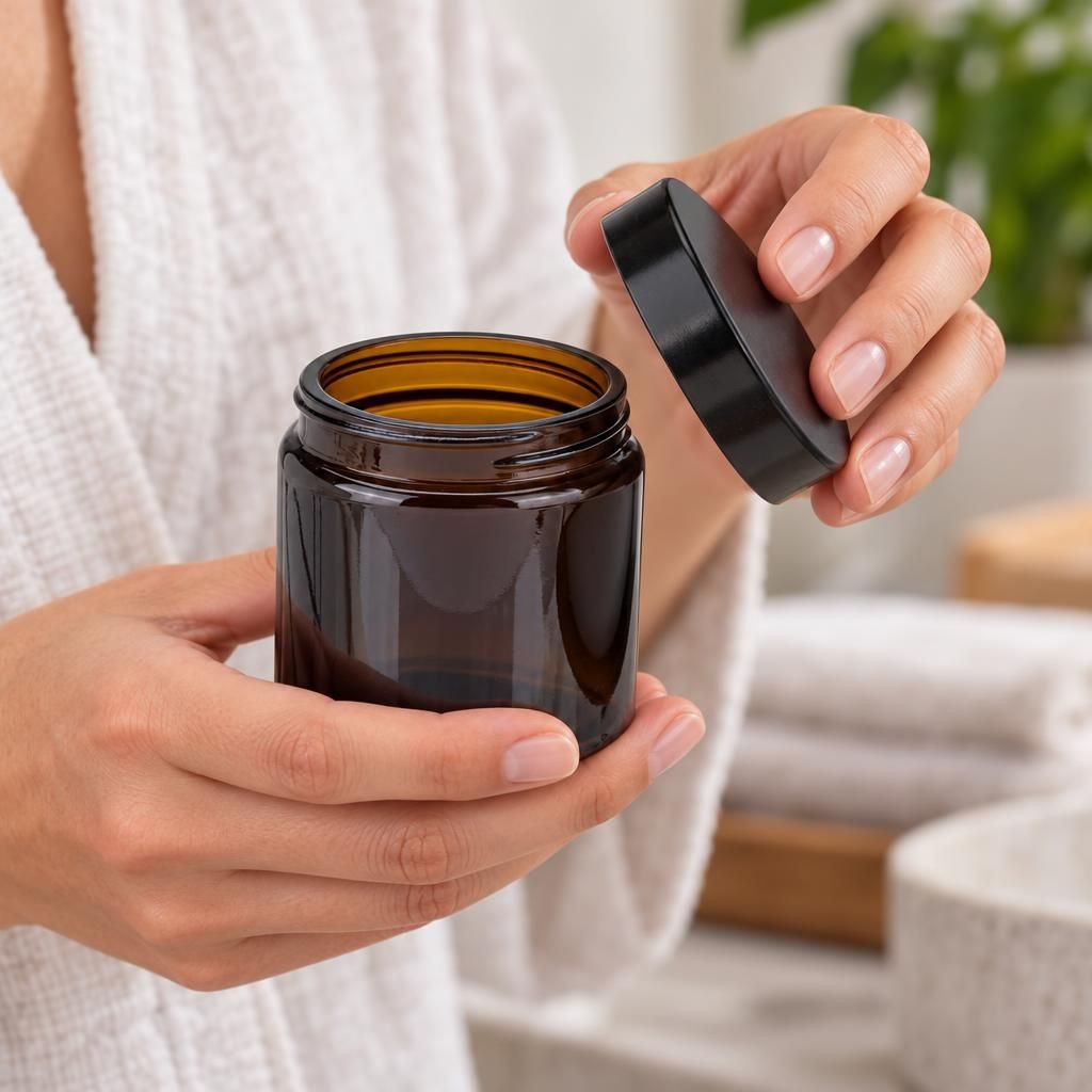 Mit Menschen – Glastiegel braun 120ml
