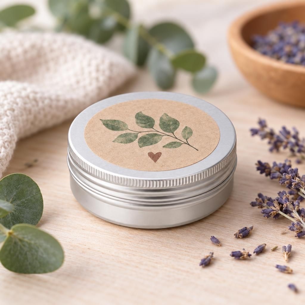 Fertiges Bastelwerk – Alu-Schraubdeckeldose 50ml