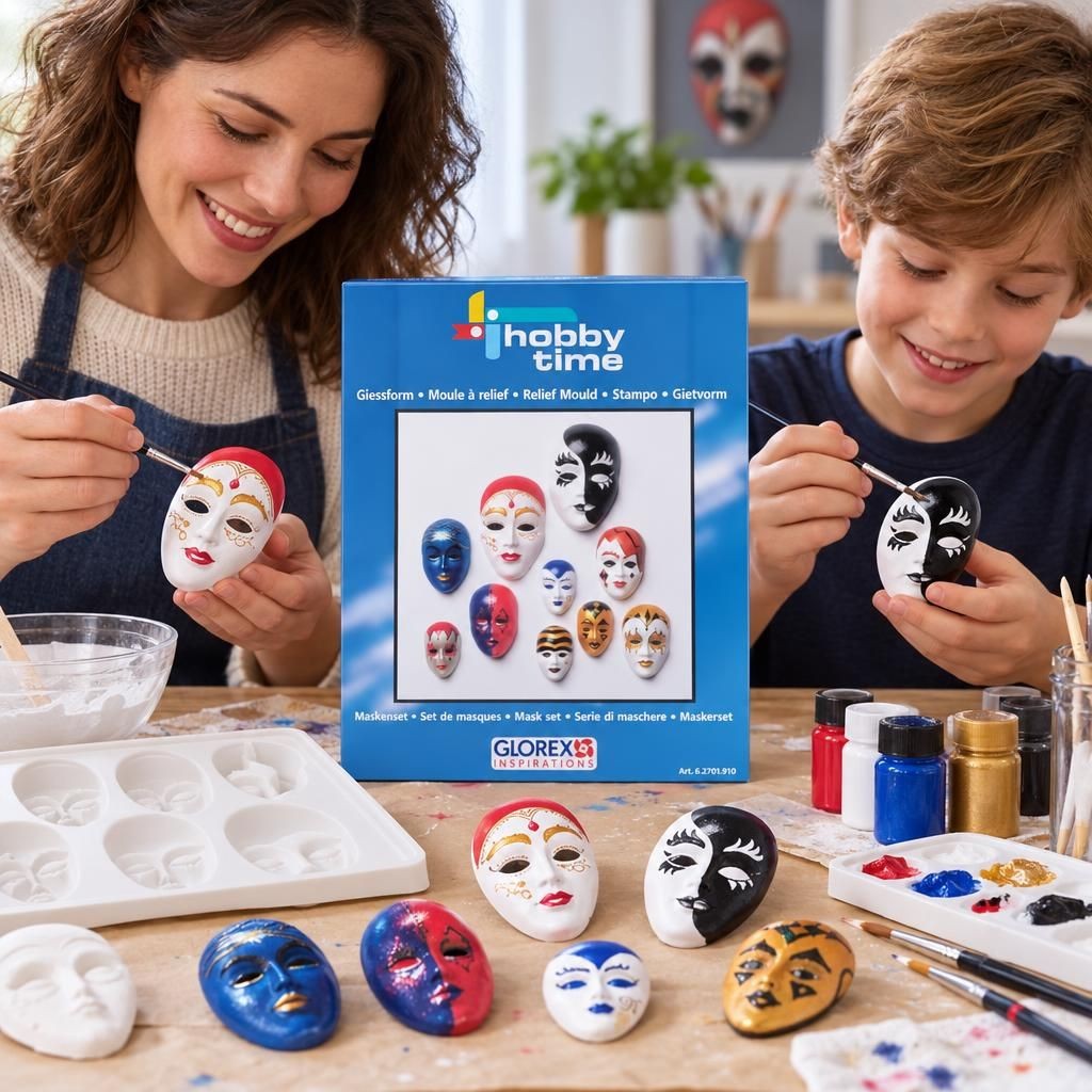 Mit Menschen – Giessform Masken-Set 10-tlg.