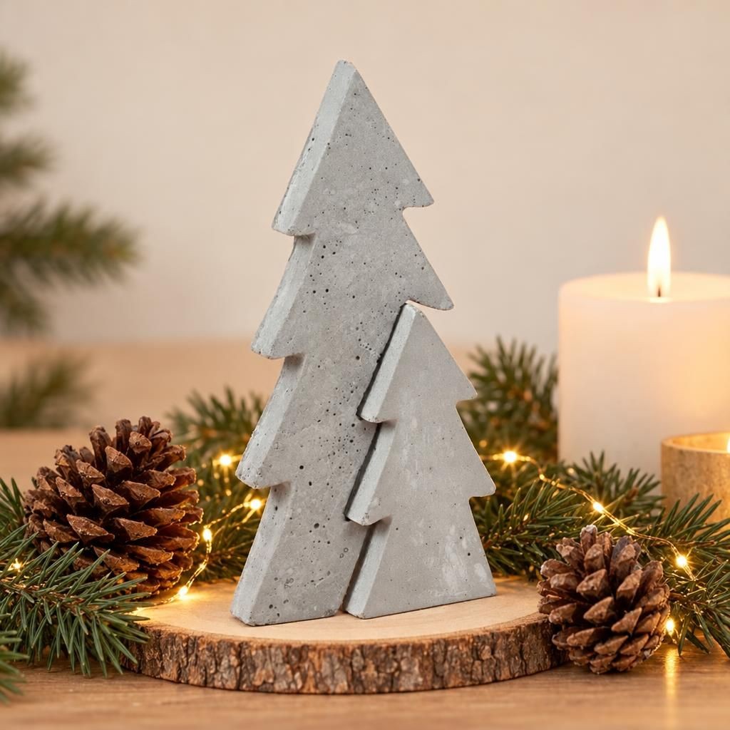 Fertiges Bastelwerk – Giessform Tannenbaum gross