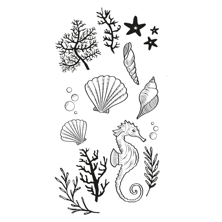 Klarsichtstempel 15 Stück - Ocean Elements by Lisa Jones - Kidis Art