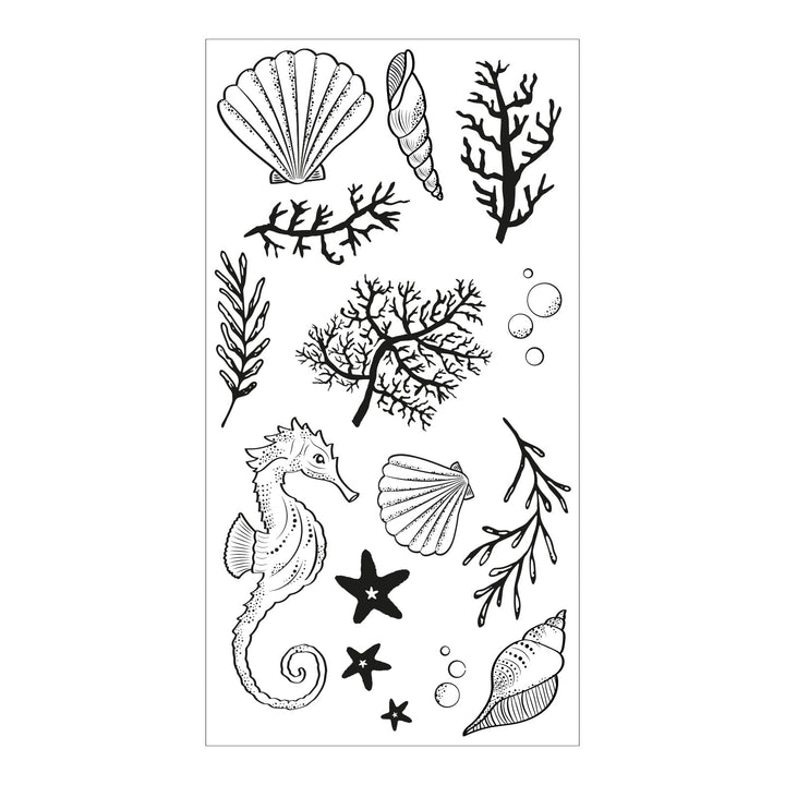 Klarsichtstempel 15 Stück - Ocean Elements by Lisa Jones - Kidis Art