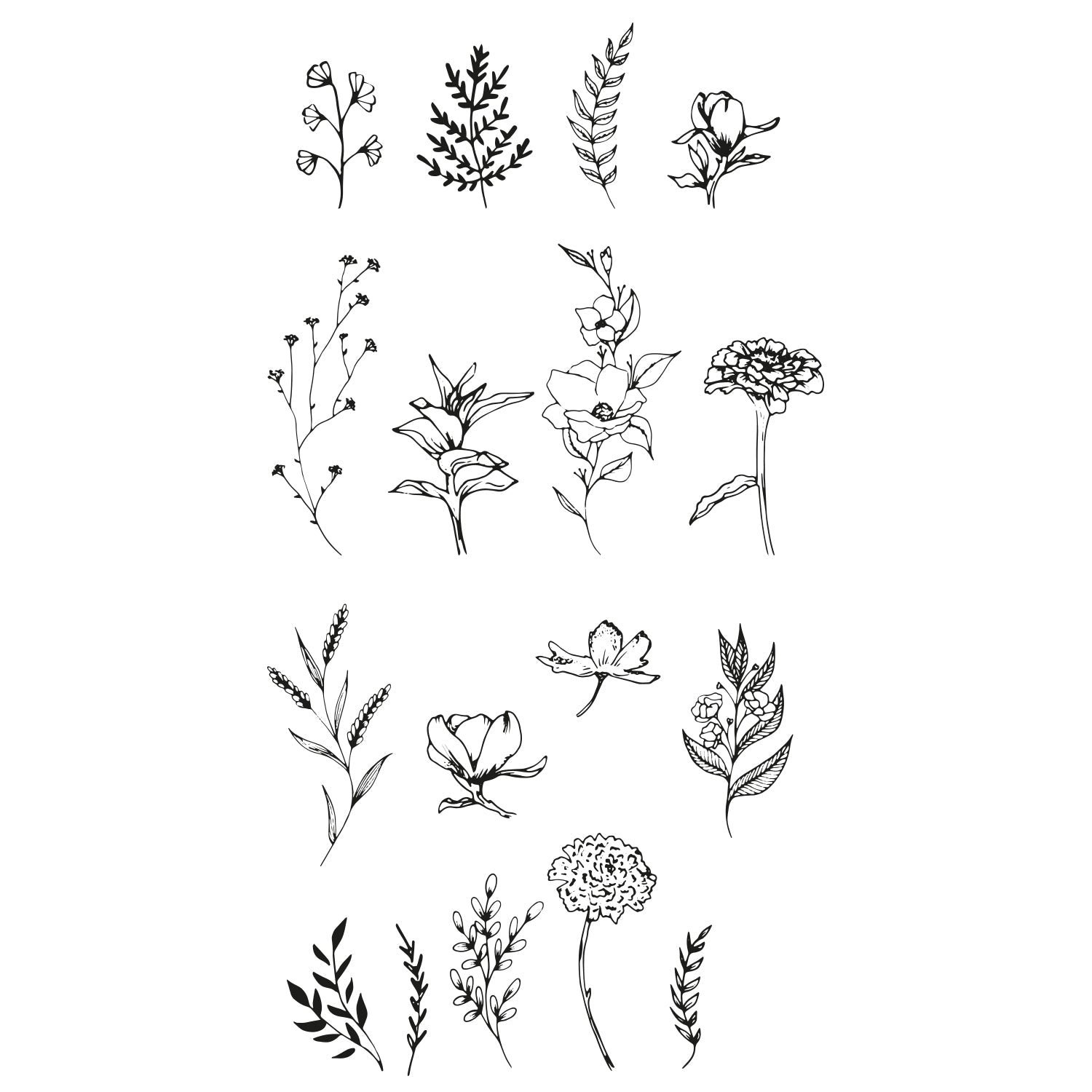 Klarsichtstempel 17 Stück Garten-Botanik by Lisa Jones - Kidis Art