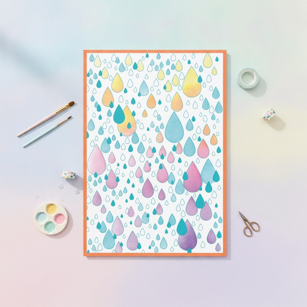 Klarsichtstempel-Set - Drip, drip, drop by Stacey Park - Kidis Art