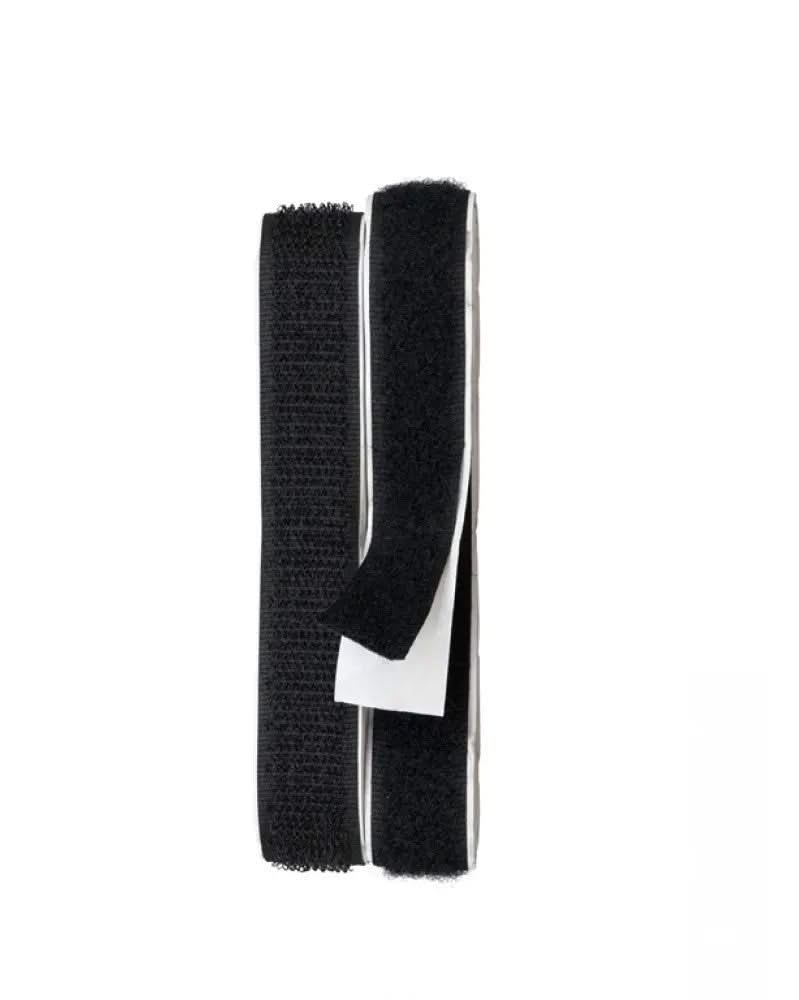 Klettband, selbstklebend, schwarz, 80cm x 16mm - Kidis Art