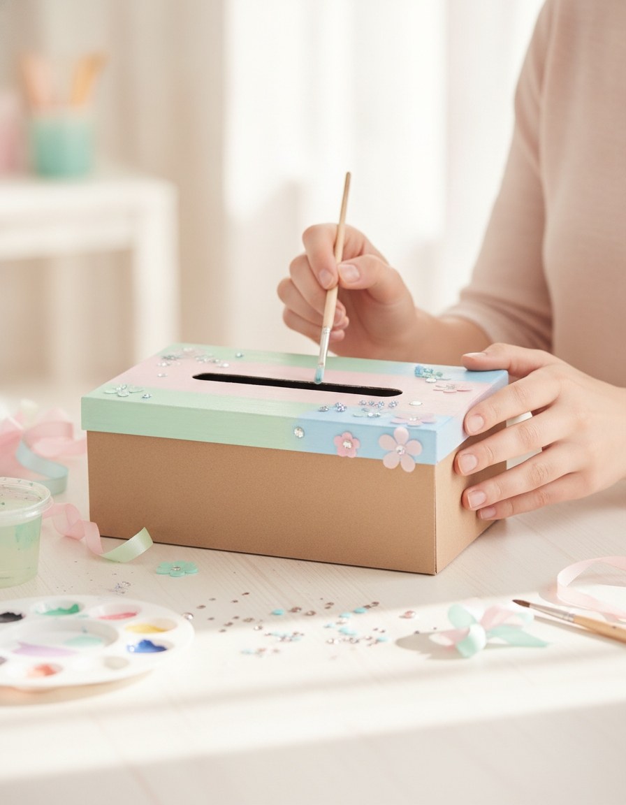 Kosmetiktücherbox aus Pappe 250x140x90 mm - Kidis Art