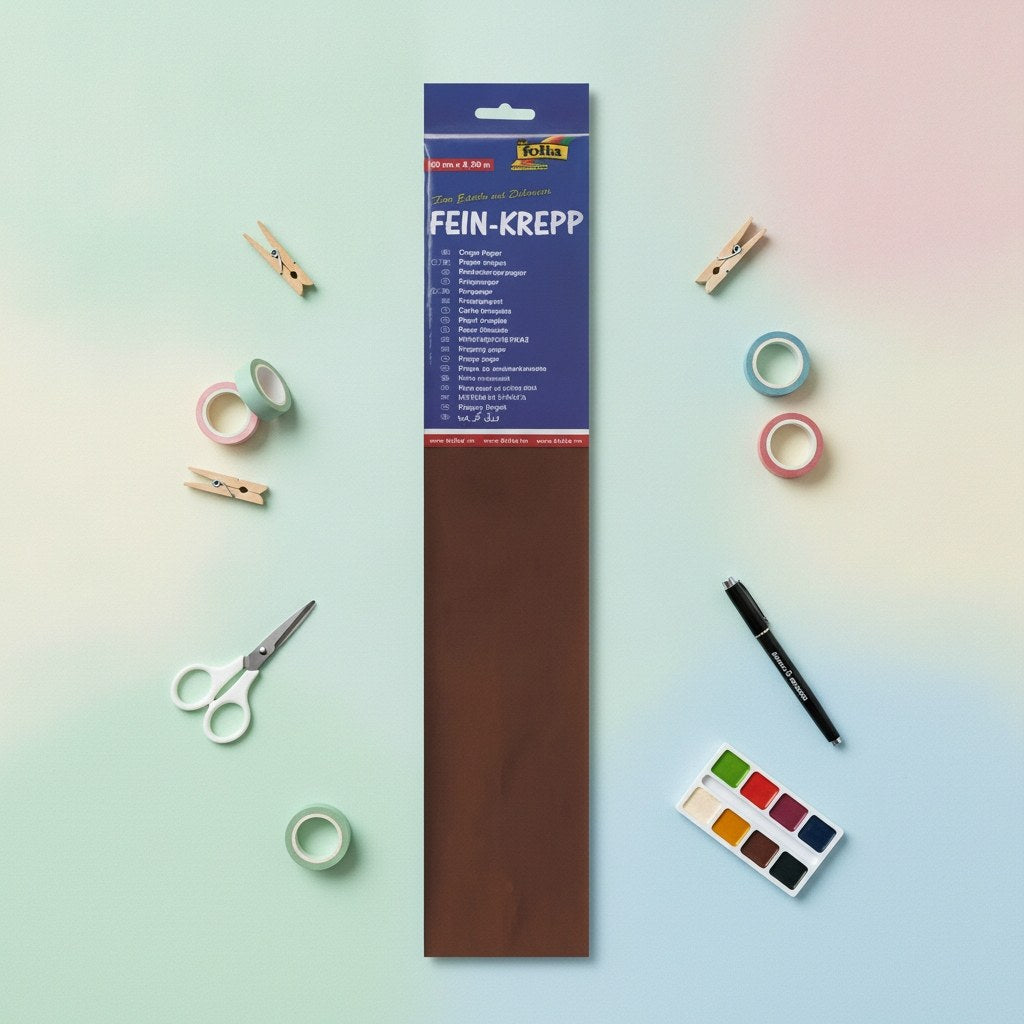 Krepp-Papier 32g/m2 braun - Kidis Art