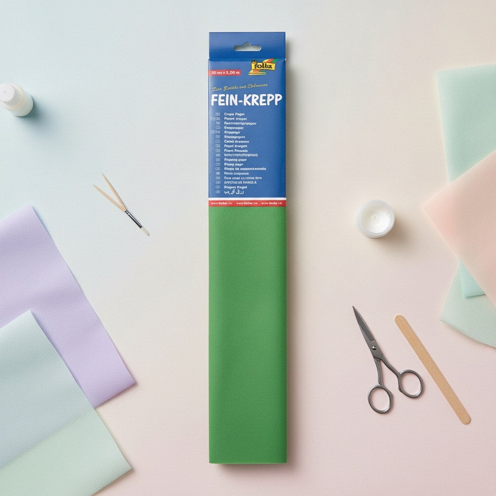 Krepp-Papier 32g/m2 gelbgrün - Kidis Art