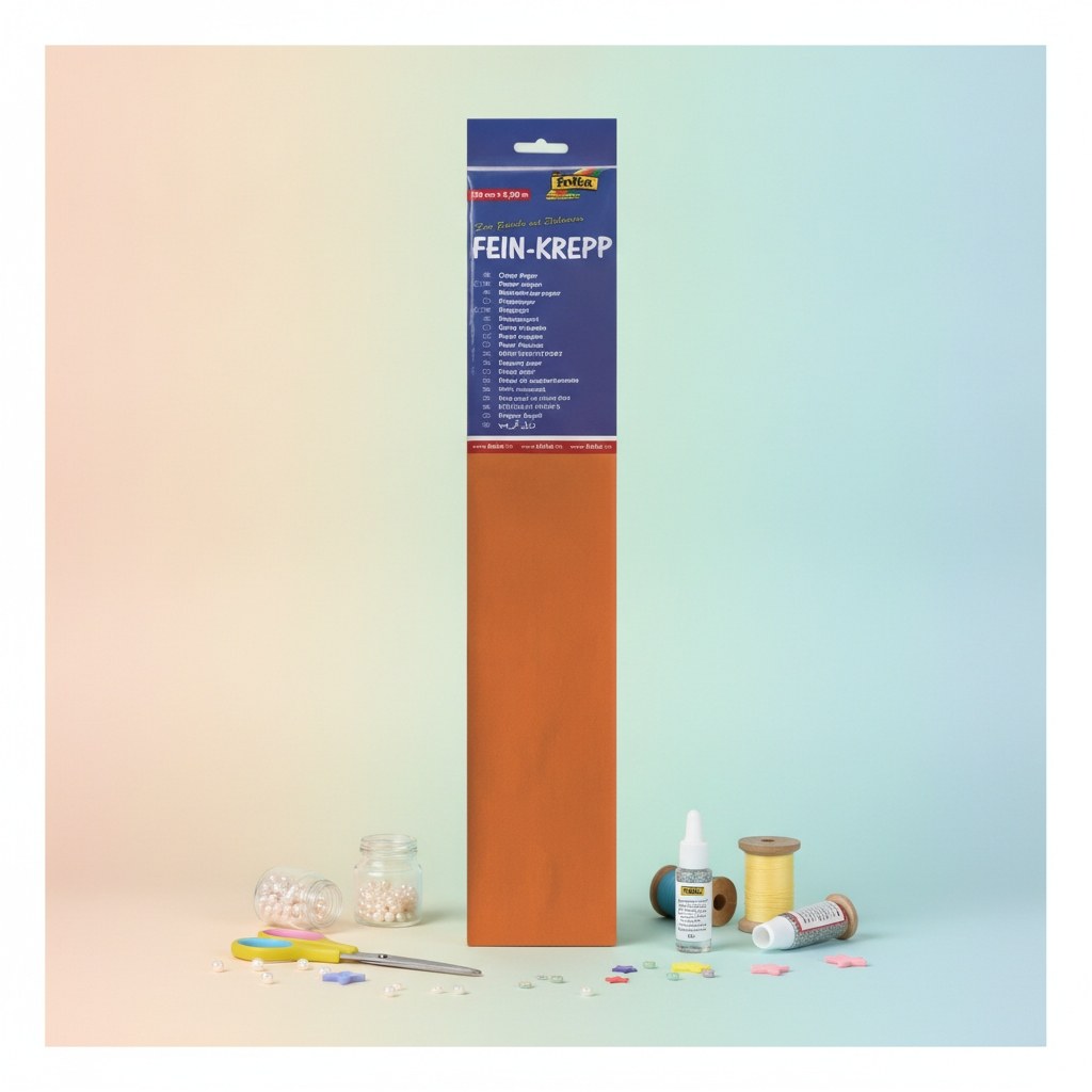 Krepp-Papier 32g/m2 hellorange - Kidis Art