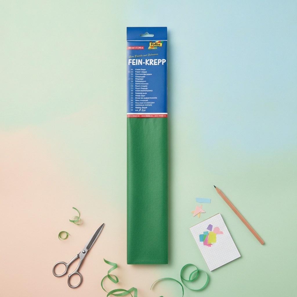 Krepp-Papier 32g/m2 moosgrün - Kidis Art