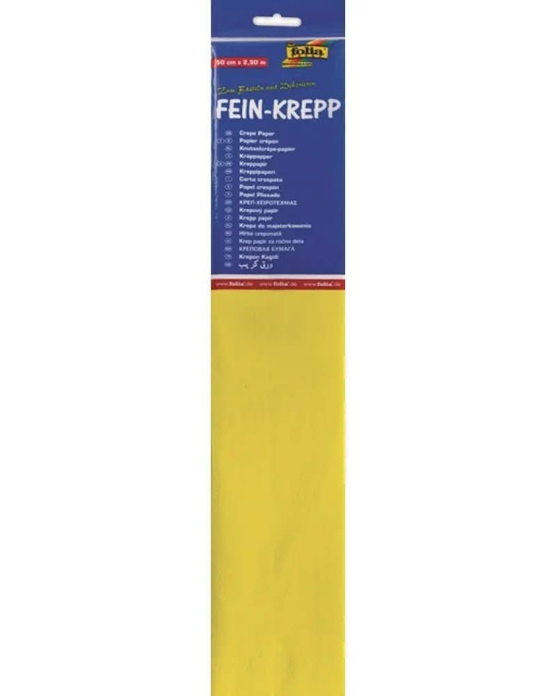 Krepp-Papier 32g/m2 gelb - Kidis Art