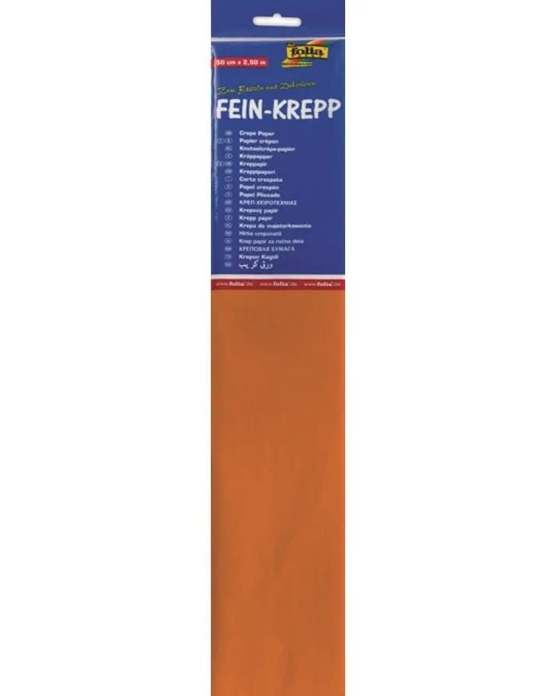 Krepp-Papier 32g/m2 hellorange - Kidis Art