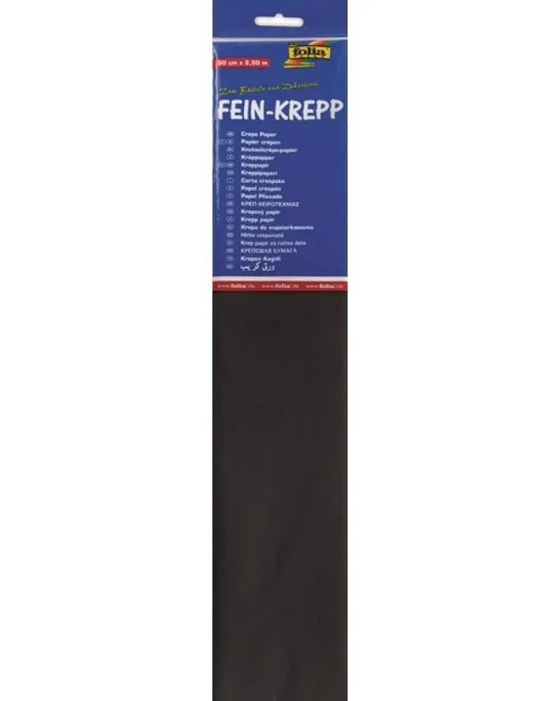 Krepp-Papier 32g/m2 schwarz - Kidis Art