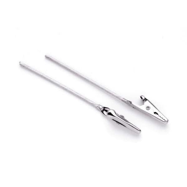 Krokodilklammern mit Draht 4St ca. 8,5cm - Kidis Art