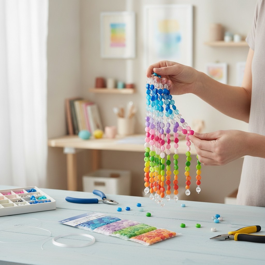 Kunststoff Perlen, Eis-bunt - Kidis Art