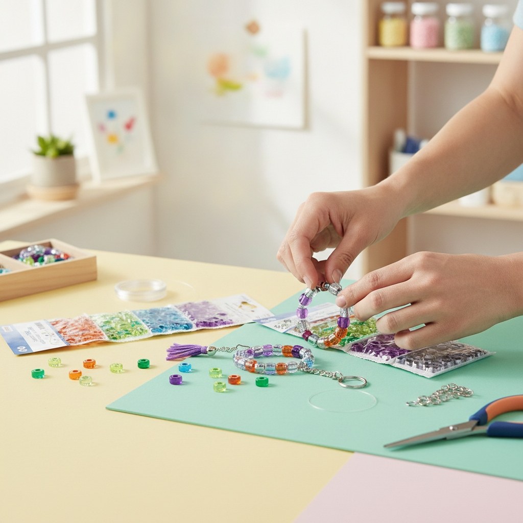 Kunststoff Perlen Silbereinzug - Kidis Art