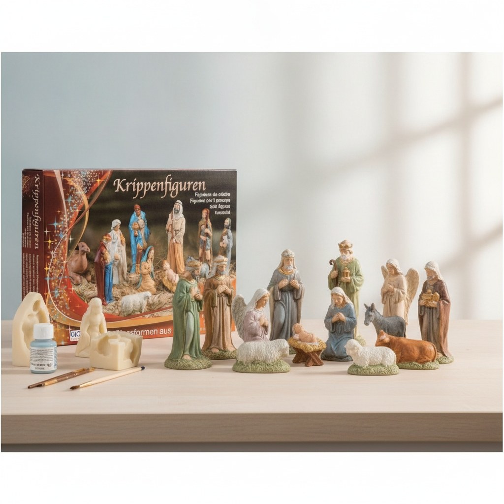 Latexf. Krippenfiguren 12tlg 35-110mm Christmas-Set - Kidis Art