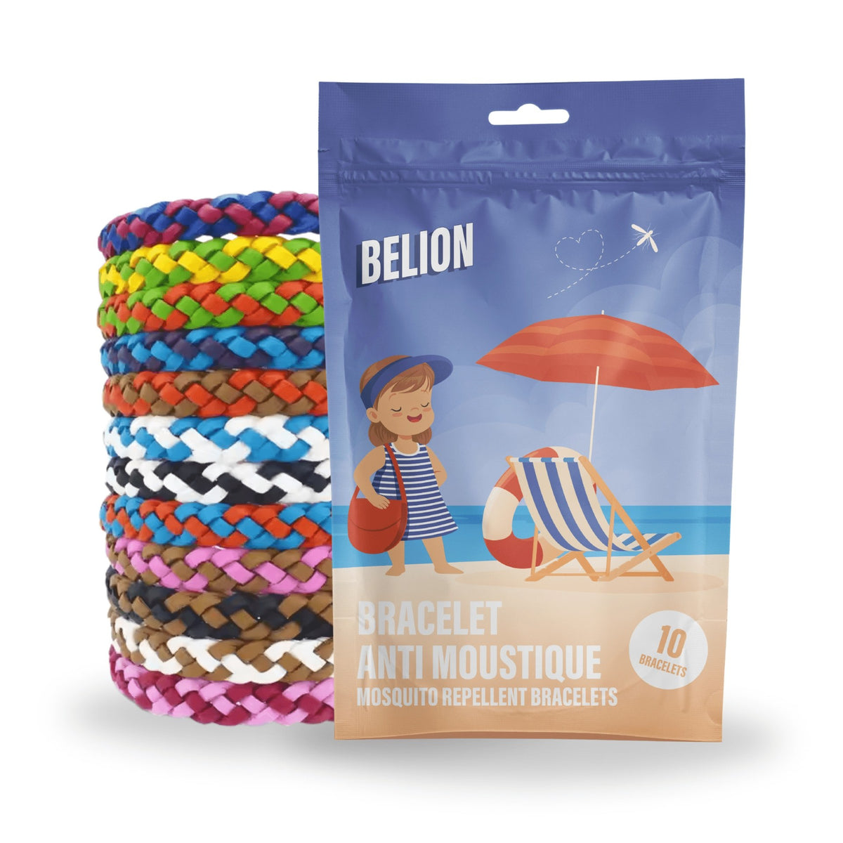 Leder-Armband mit Mückenschutz – 10 Stück - Kidis Art