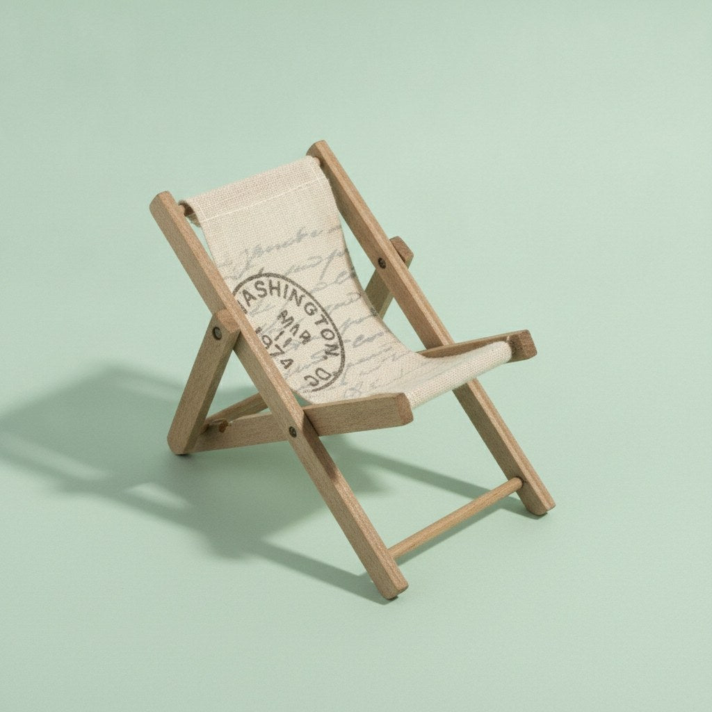 Liegestuhl braun 19,5x10x1cm - Kidis Art