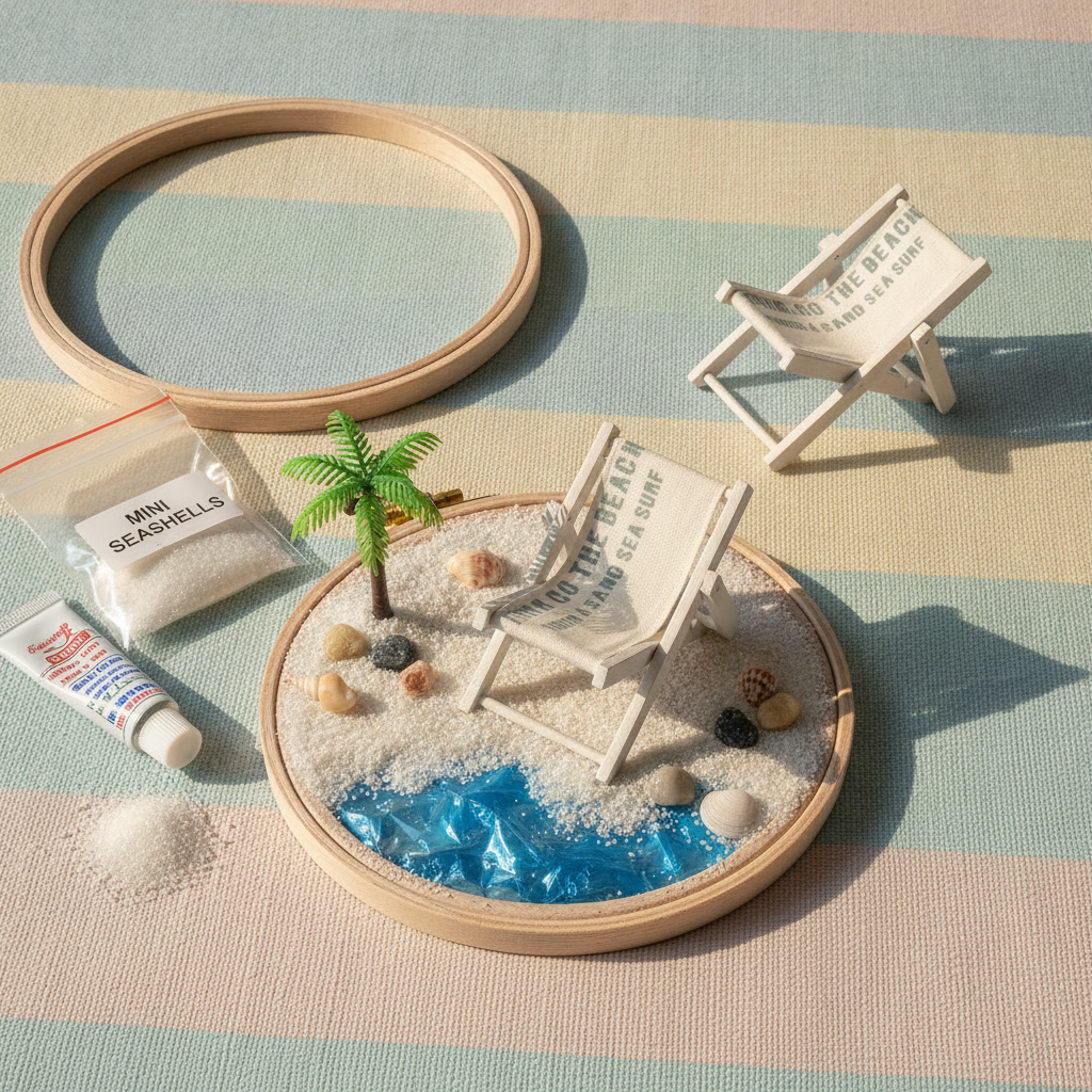 Liegestuhl weiss 16x9x1cm - Kidis Art