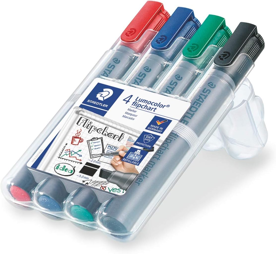 Lumocolor® flipchart marker 356 multi-color 4er Box - Kidis Art