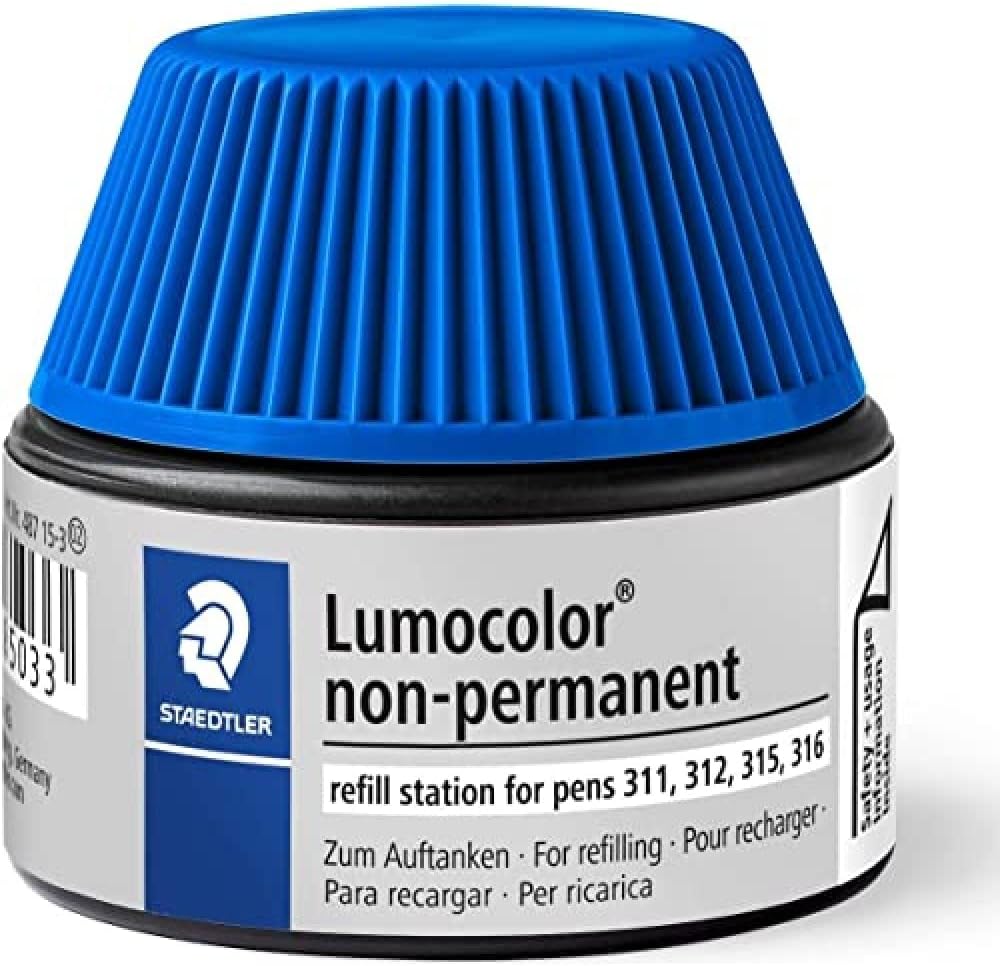 Lumocolor® non-permanent refill station 487 15 blau - Kidis Art