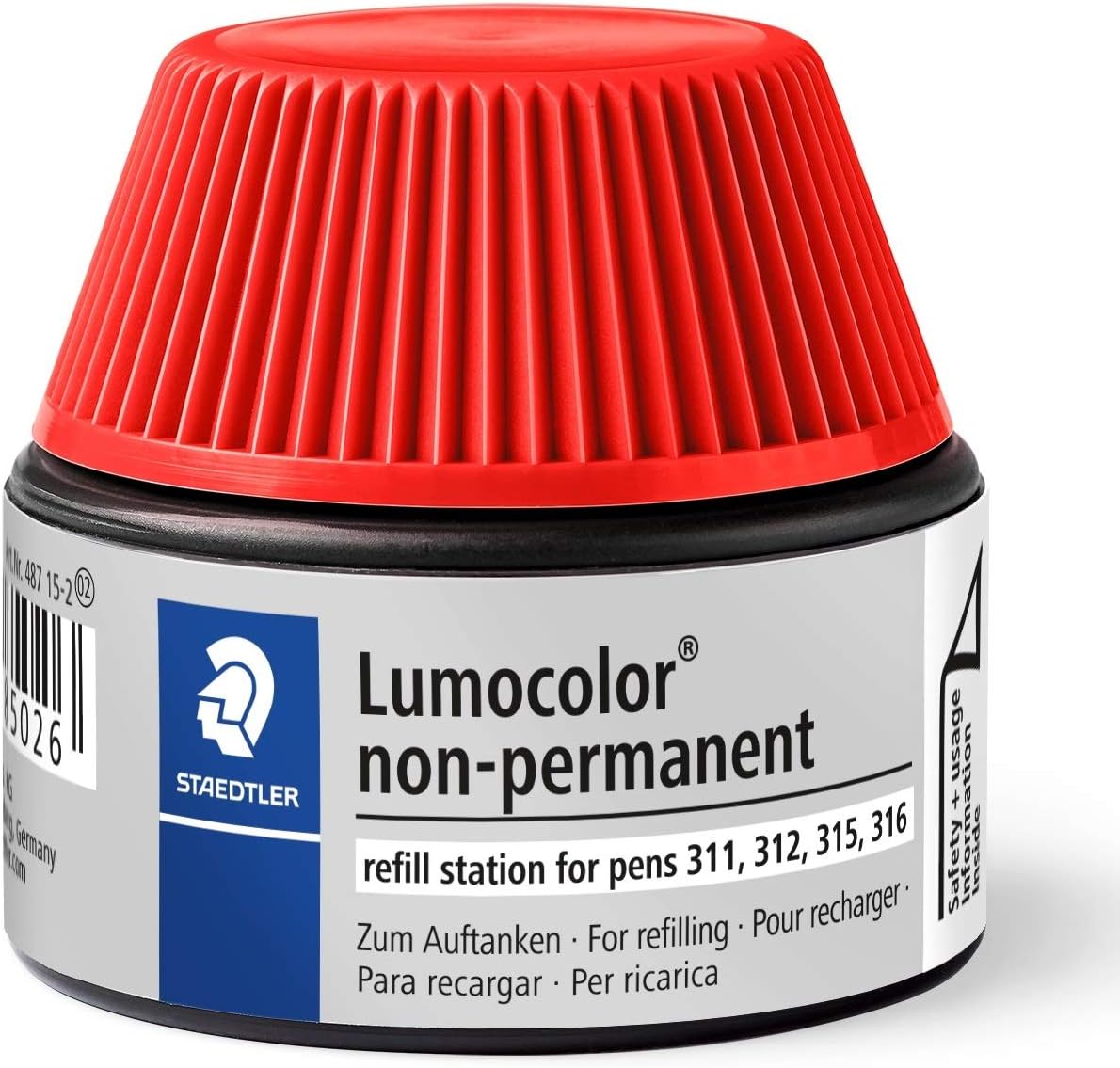 Lumocolor® non-permanent refill station 487 15 rot - Kidis Art