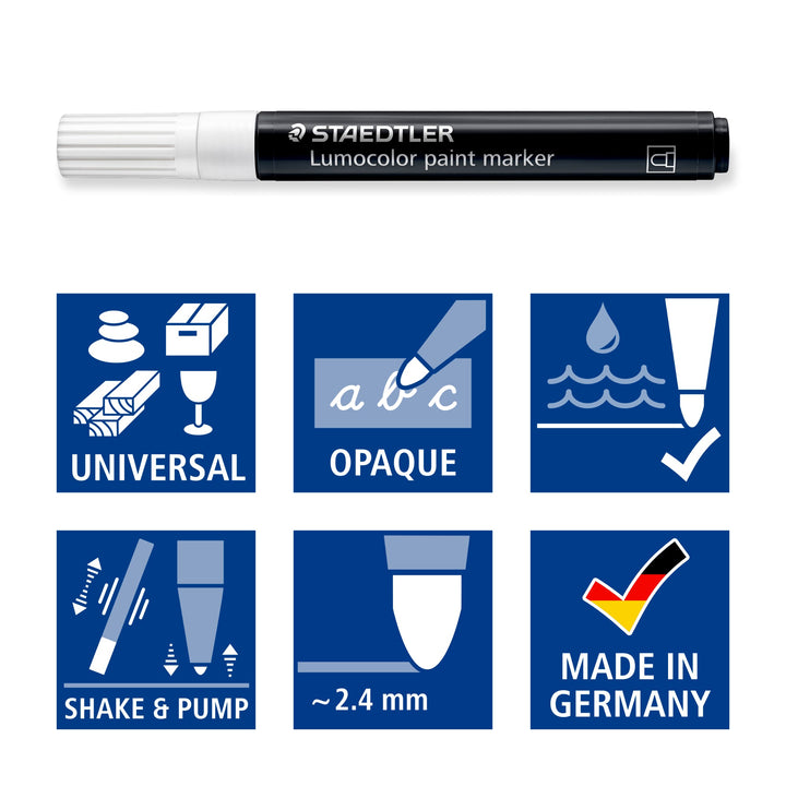 Lumocolor® paint marker 349 weiss - Kidis Art