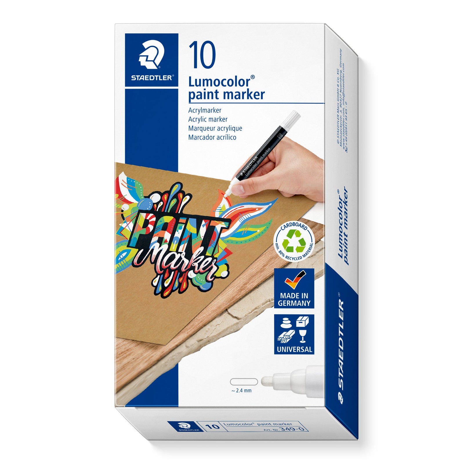 Lumocolor® paint marker 349 weiss - Kidis Art