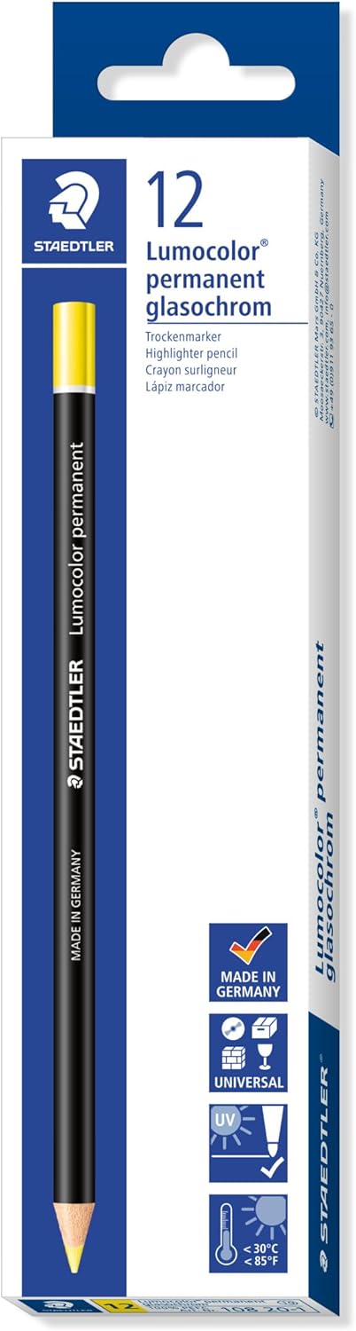 Lumocolor® permanent glasochrom 108 20 gelb - Kidis Art