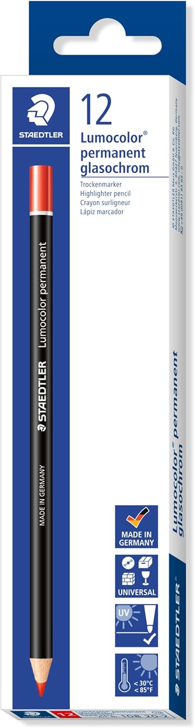 Lumocolor® permanent glasochrom 108 20 rot - Kidis Art