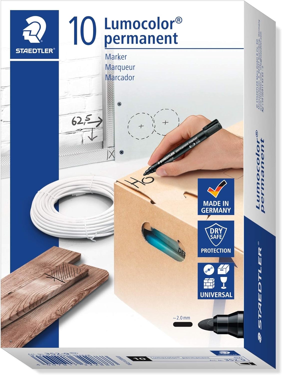 Lumocolor® permanent marker 352 schwarz - Kidis Art
