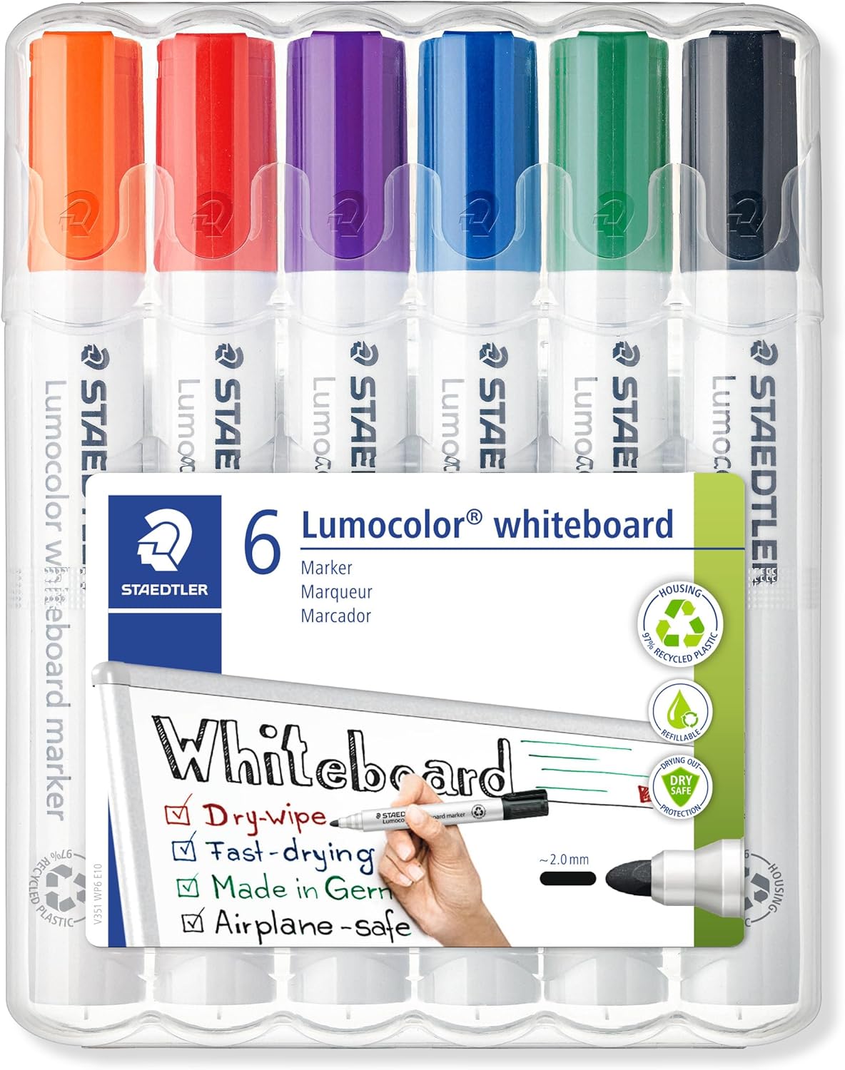 Lumocolor® whiteboard marker 351 multi-color 6er Box - Kidis Art