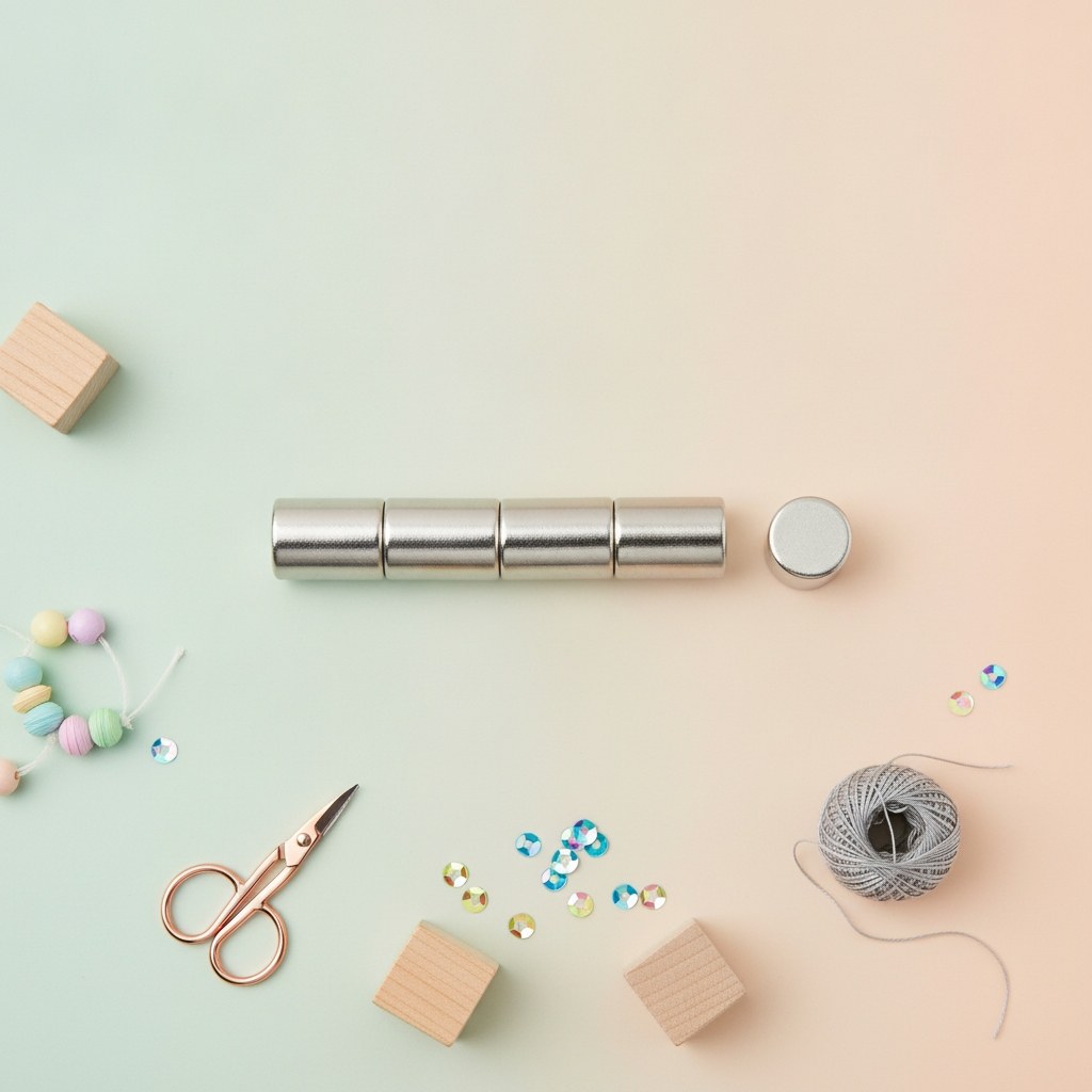 Magnete extra stark 6St D: 6mm H: 8mm - Kidis Art
