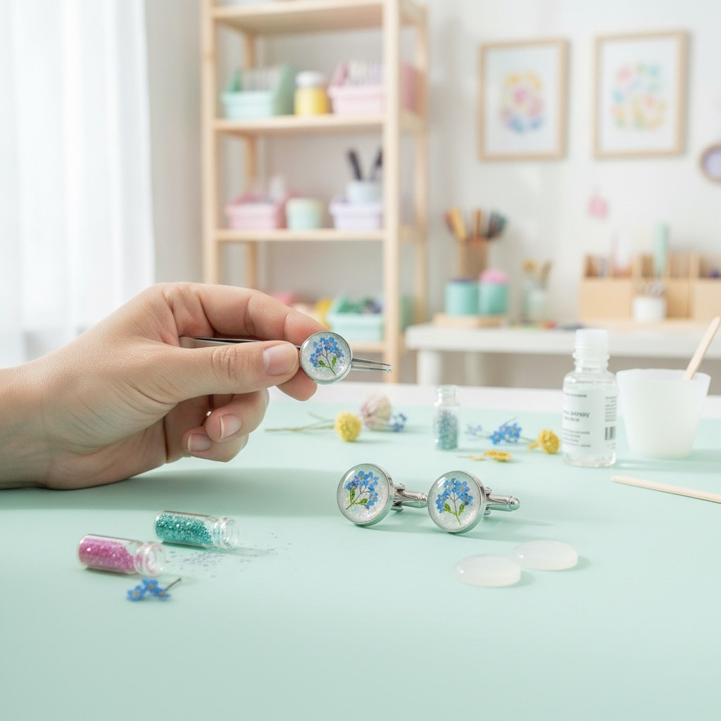 Manschettenknöpfe 2Stk silberfarben Ø18mm - Kidis Art
