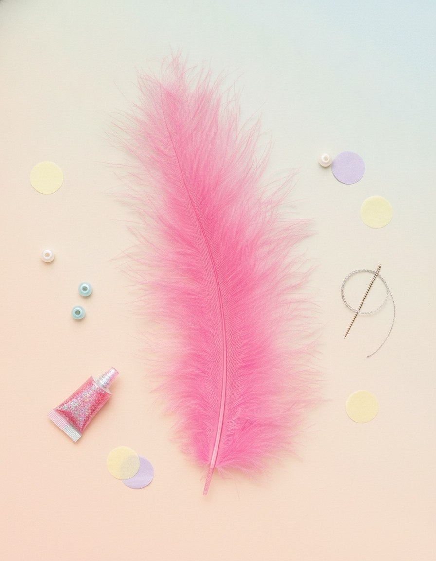 Marabufedern ca. 15St pink - Kidis Art