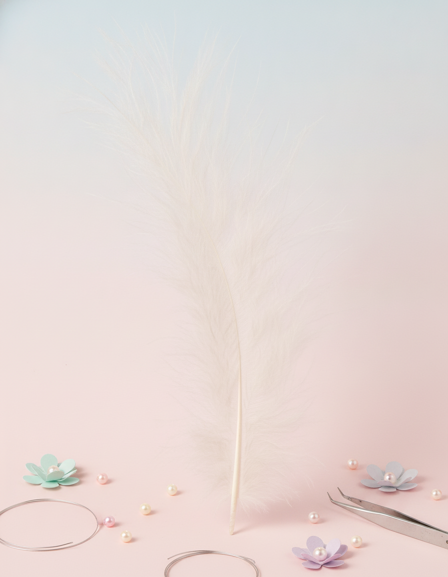 Marabufedern ca. 15St weiss - Kidis Art