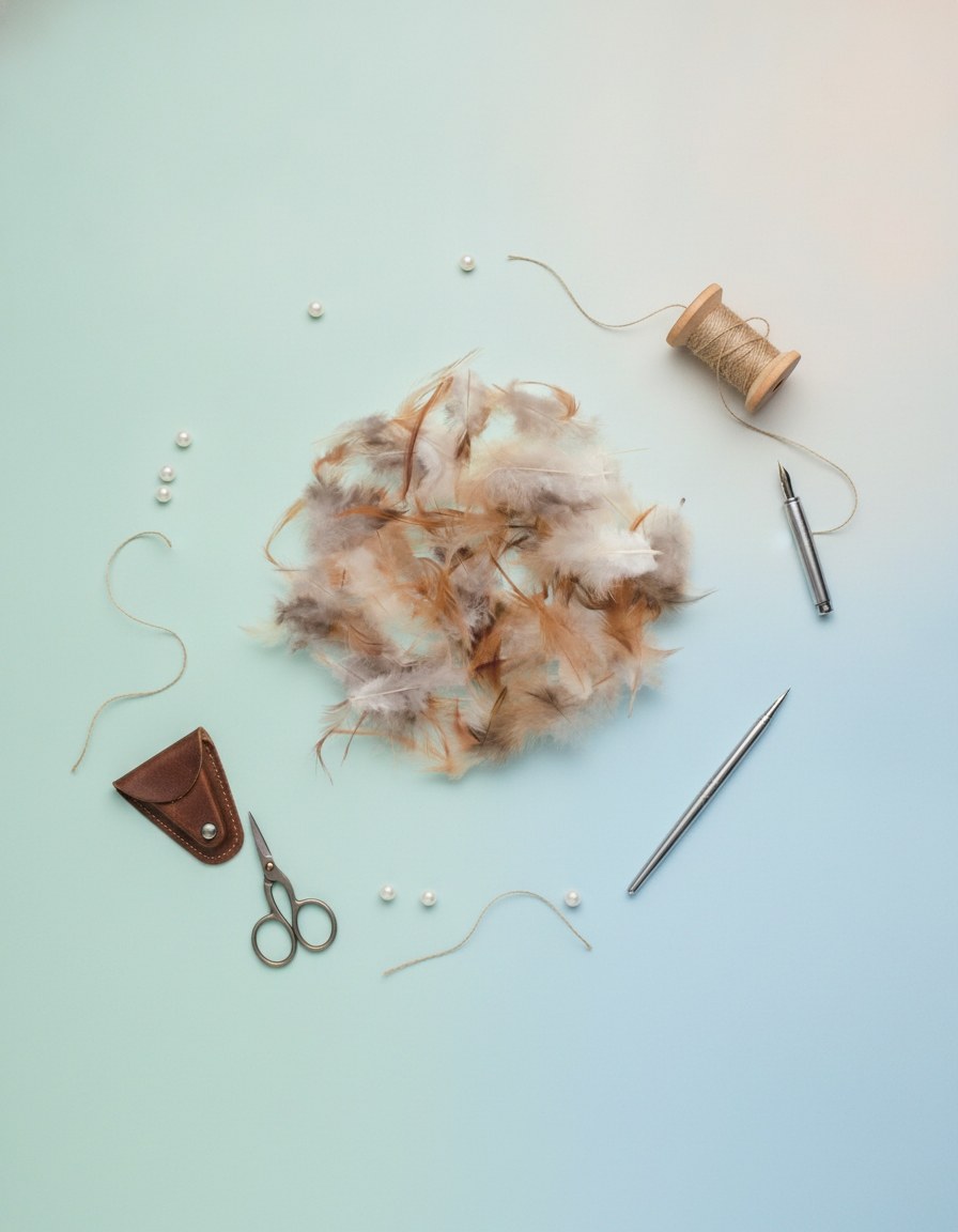 Marabufedern ca 10g naturbraun - Kidis Art