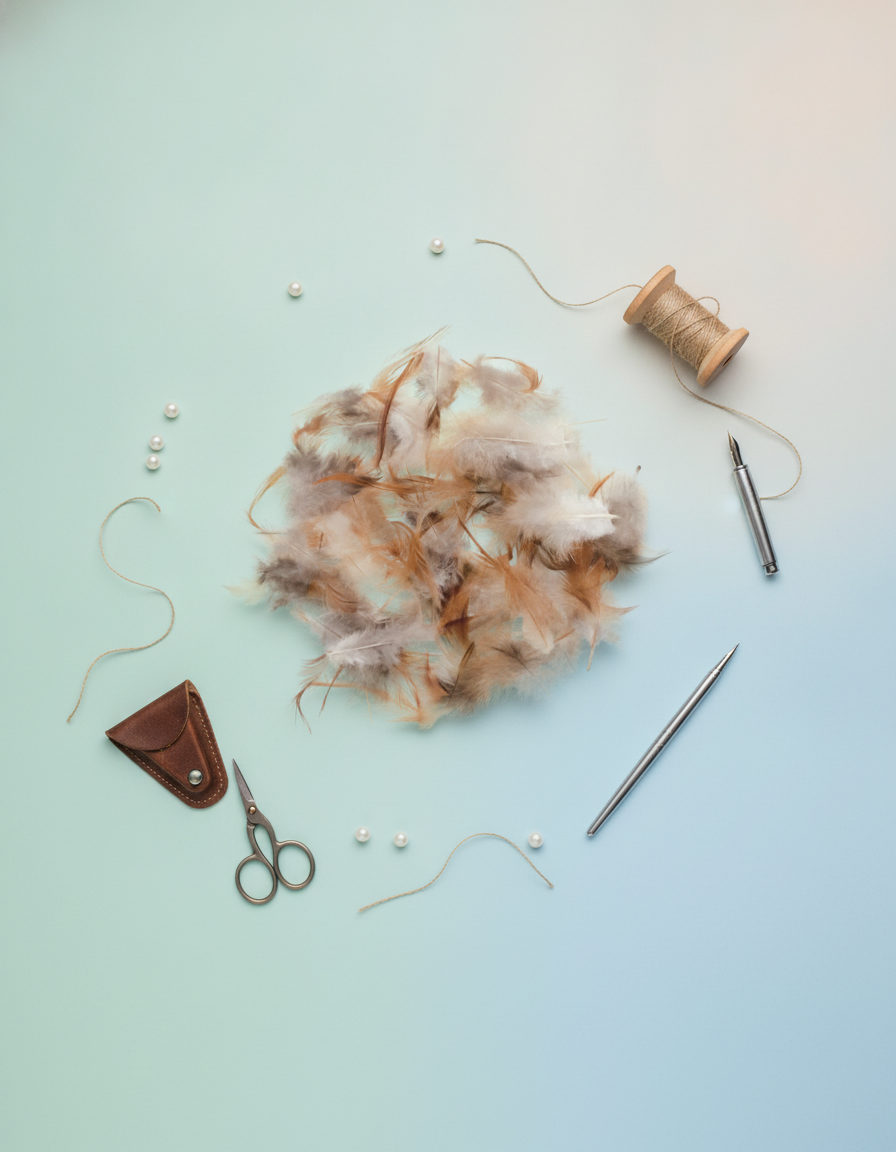 Marabufedern ca 10g naturbraun - Kidis Art