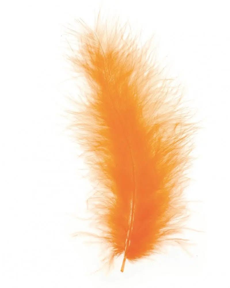 Marabufedern ca. 15St orange - Kidis Art