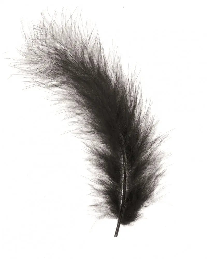 Marabufedern ca. 15St schwarz - Kidis Art