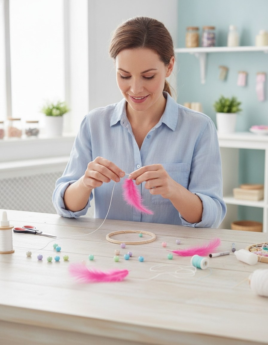 Marabufedern ca. 15St pink - Kidis Art