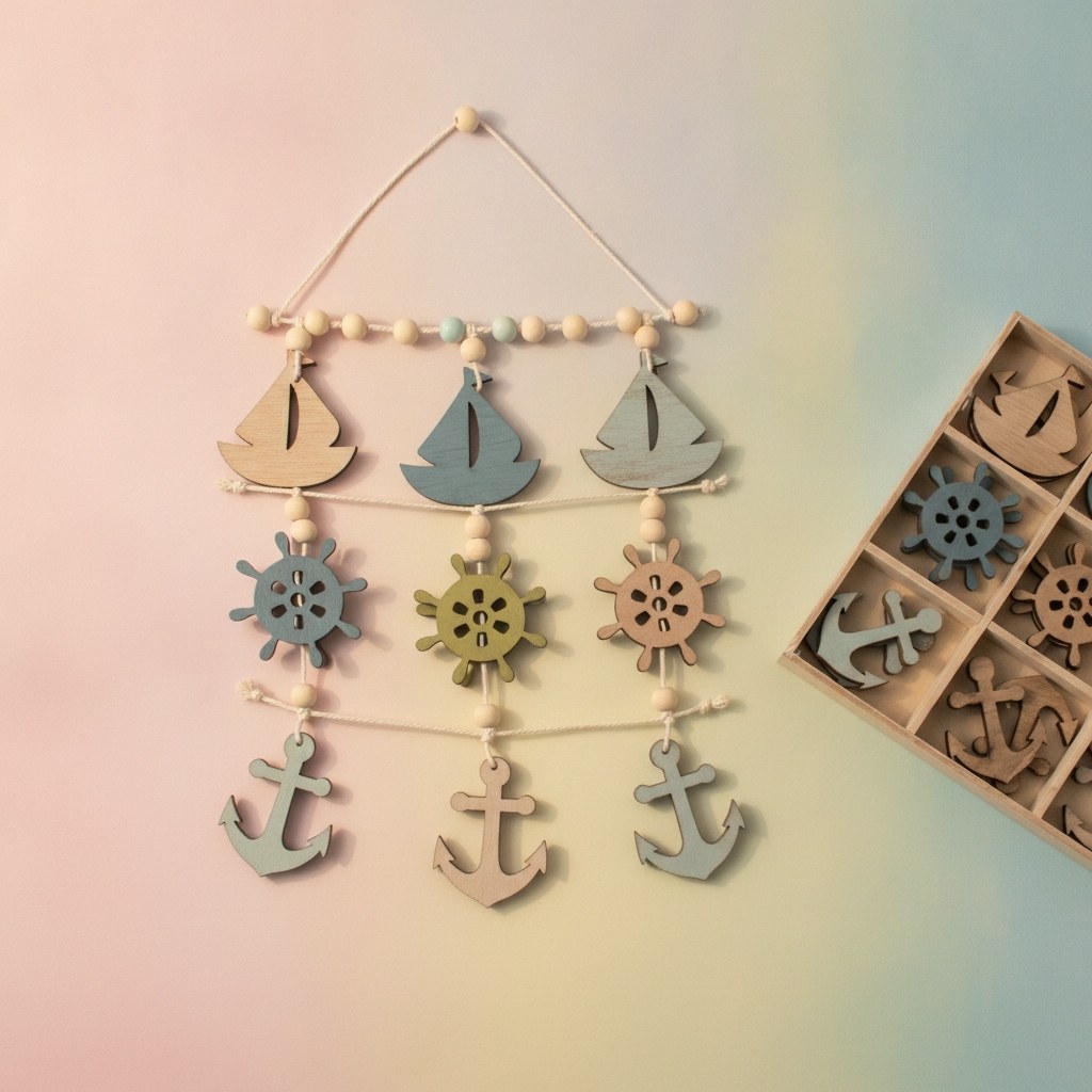 Maritim-Set Holz 18St 4cm - Kidis Art