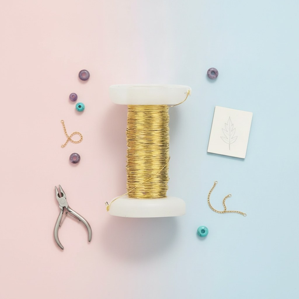 Messingdraht-Spule 0,4 mm x 40 m warmgold für Schmuck und Floristik