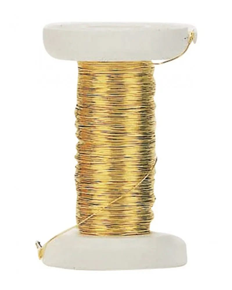 Messingdraht-Spule 0,4 mm x 40 m warmgold für Schmuck und Floristik