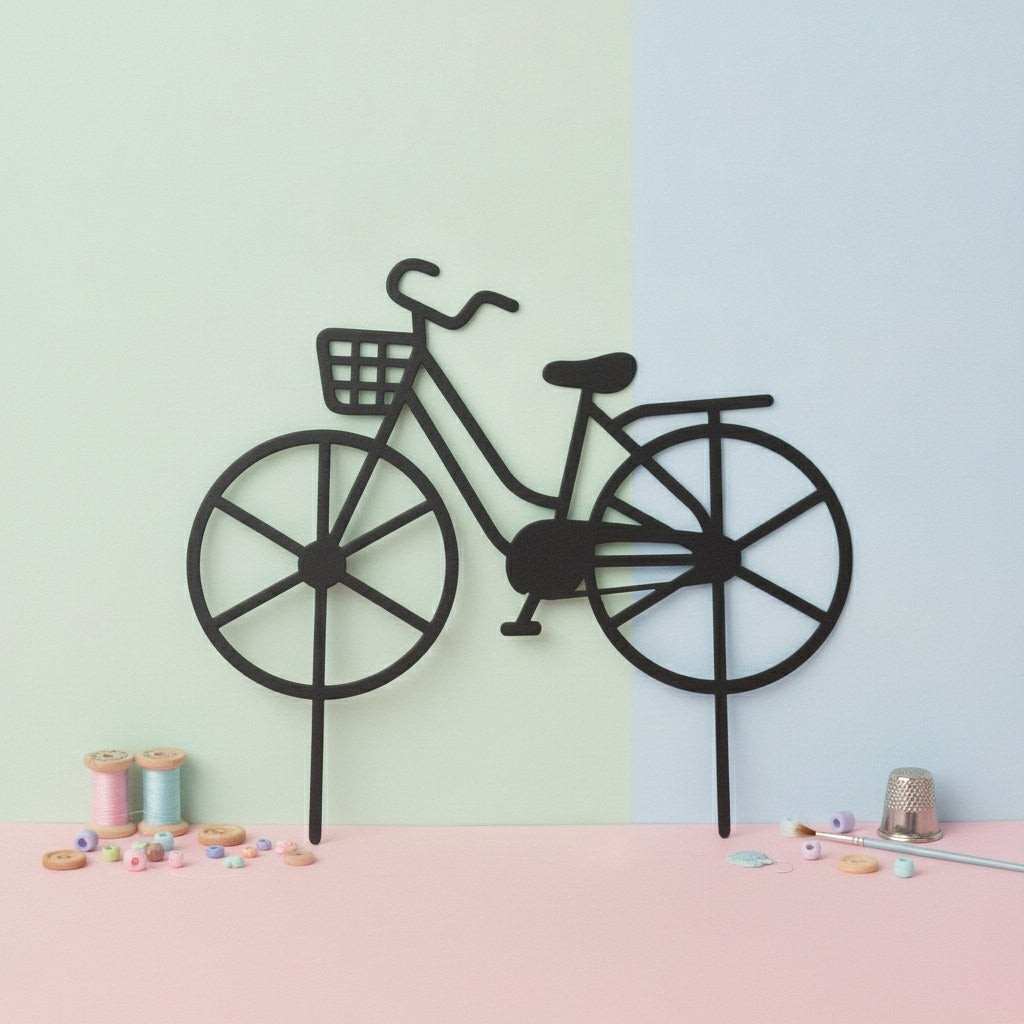Metall Fahrrad-Stecker 18x16cm - Kidis Art